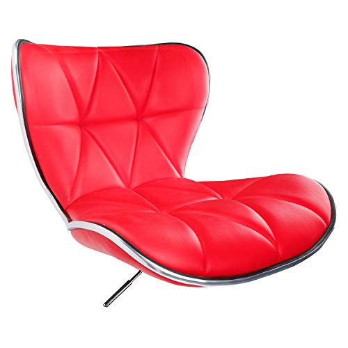Leader Shell Back Bar Stools Set Of 2, Adjustable Bar Stool With Back, Swivel Barstools (Red) #TOP7