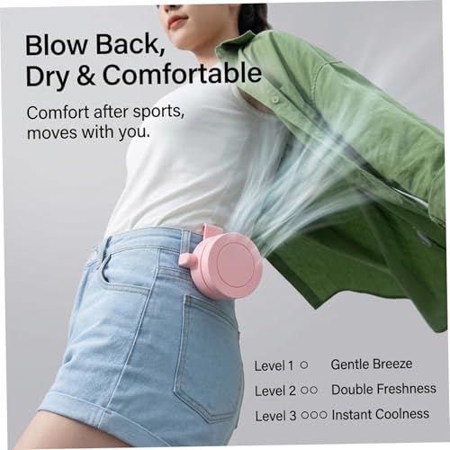Mini ventilateur portable à clipser sans pales pour chemise et taille - 4