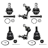 Detroit Axle - Front 6pc Suspension Kit for Nissan 05-12 Pathfinder 05-19 Frontier 05-15 Xterra, 2 Sway Bars 4 Upper Lower Ball Joints 2006 2007 2008 2009 2010 2011 Replacement