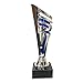 Express Medals Trophy Cup - Silver Blue Star Trophy with Marble Base for Sport Tournaments, Competitions, Recognition or Award, 9 Inches Tall x 3 Inches Wide at The top.
