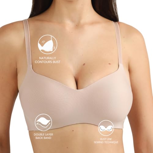 Image of WACOAL Women's Basic Mold |Padded|Non-Wired |3 /4th Cup|Everyday Wear|Seamless|T-Shirt Bra