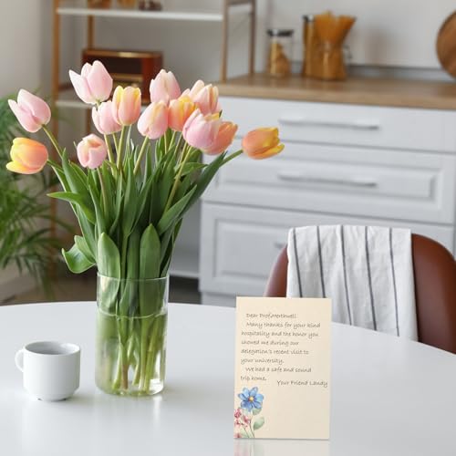 Image of Spiareal 100 Pcs Blank Note Cards Index Card, Kraft Paper, 4 x 6 in, Floral | Kraft Cardstock with Eucalyptus Design, Envelopes Included, For Thank You Cards, Weddings, Baby Showers, Office DIY