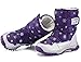 DADAWEN Girls Boys Snow Boots Winter Outdoor Waterproof Slip Resistant Cold Weather Shoes (Toddler/Little Kid/Big Kid) Purple US Size 4 M Big Kid