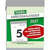 Tagesabreißkalender M 2027: Abreißkalender 5 x 7 cm, 1 Tag pro Seite mit Sudoku, Sprüchen, Rätseln & Rezepten auf den Rückseiten