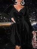 Sexyasasii V Neck Dress for Women Long Sleeve Wrap... #1