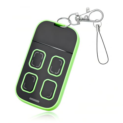Telecomando Cancello Universale 4 in 1, 280-868MHz Telecomando Rolling Code Multifrequenza, Came Programmabile per Cancell i/Garage/Allarmi, Batteria CR2032 Inclusa (Verde)