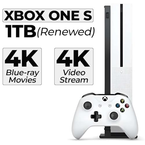 xbox one s 1tb all-digital edition console bundle - includes the xbox one s console series white 1x wireless controller and a microfiber cloth renewed