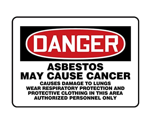 Panneau danger amiante Accuform 17,8x25,4 cm pour protection respiratoire