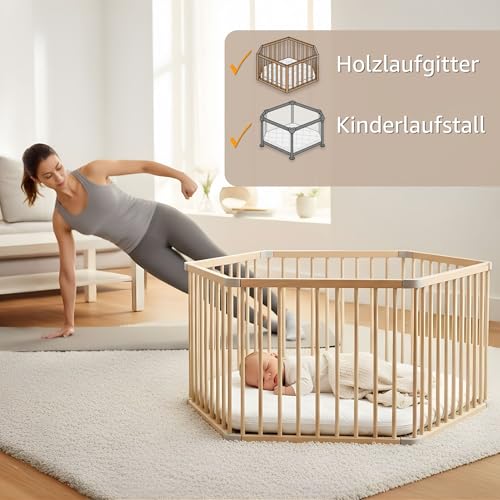 Laufgittereinlage 6 eckig 100x115 cm - Baby Laufgitter Laufstall Matratze Laufstalleinlage aus Schaumstoff für Kinder Babymatratze Laufstallmatratze Spielmatratze Oeko-Tex 100 x 115