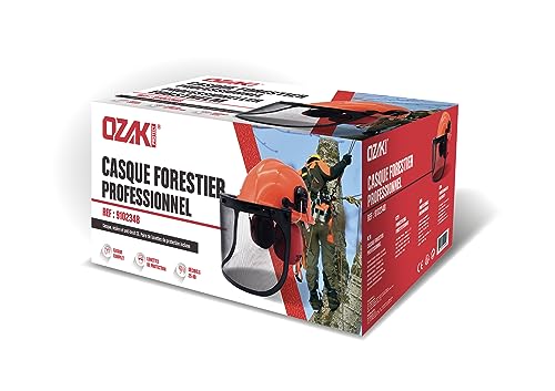 Casco forestal completo con gafas protectoras y orejeras de 25 dB para trabajos en el monte 3