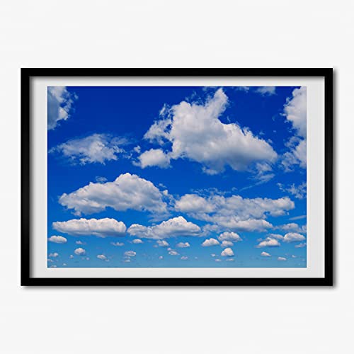 Peinture de nuages décorative Tulup avec cadre de photo en bois pour s'évader