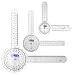 ASA TECHMED 3 Pcs Goniometer Set, 12, 8, 6 Inch Medical Spinal Goniometer Angle Protractor Angle Ruler