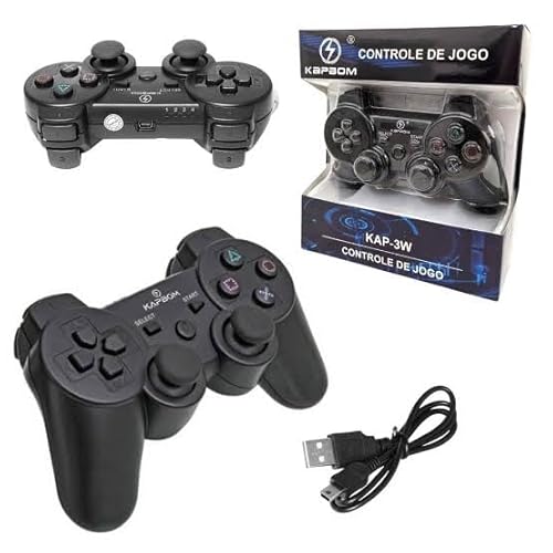 Controle Playstation 3 Bluetooth Kapbom + Cabo para Carregar