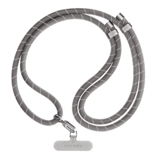 Image of CASETiFY 8mm Rope Cross Body Strap with Card - Charcoal
