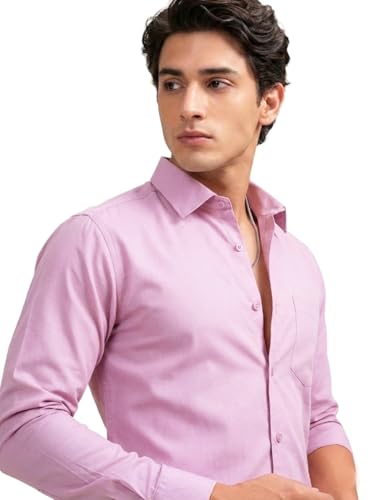 Image of Cozytton Men's Pure Cotton Solid Stylish Casual & Formal Wear Shirt | Stylish Regular Fit Full Sleeve Comfortable Office Party Trendy Shirt - Multi Color