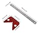 YIWENG Center Finder,Center Scribe Center Finder Measuring Tool Woodworking Line Caliber Gauge 45/90 Degree Right Angle Line Gauge Carpenter Ruler, 1 Kit