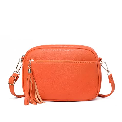 FULEI Tassel Crossbody Bag for Women Small Ladies Handbags with Zip