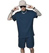KUYIGO 2 Pieces Outfits Summer Sweatsuit Short Sleeve T-Shirts and Shorts Casual Athletic Sets fo...