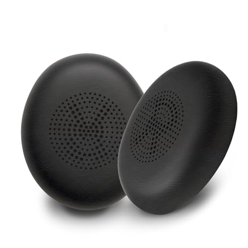 Earpads Replacement for Jabra Evolve2 65 MS/UC Elite 45h On-Ear Wireless Headphone Soft Breathable Protein Leather Ear Covers Noise Reduction/Sound Insulation Headset Ear Cushions Black