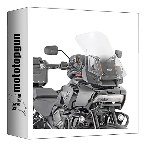 givi windschild transparent 8400dt + träger kompatibel mit harley davidson pan america 1250 2021 2022 2023 2024 mototopgun