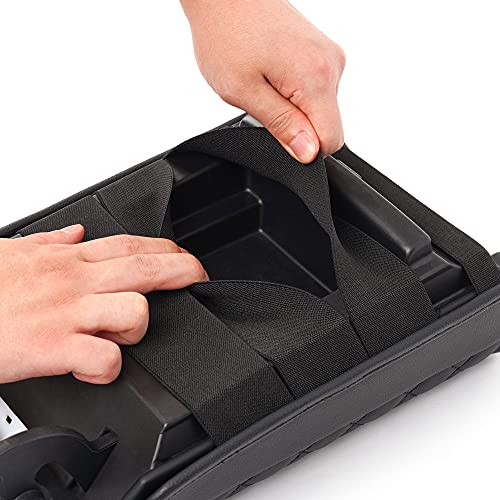 Kmmotors Model Y, Model 3 Center Console Cover Quilting Black, Armrest Cushion, Console Protector, Vegan Leather, Tesl* Accessories #TOP3