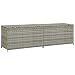 Hommdiy Gartenbox Auflagenbox Kissenbox Kiste Gartentruhe Truhe Box Aufbewahrungsbox Auflagenkiste Garten Poly Rattan Grau 200 x 50 x 60 cm