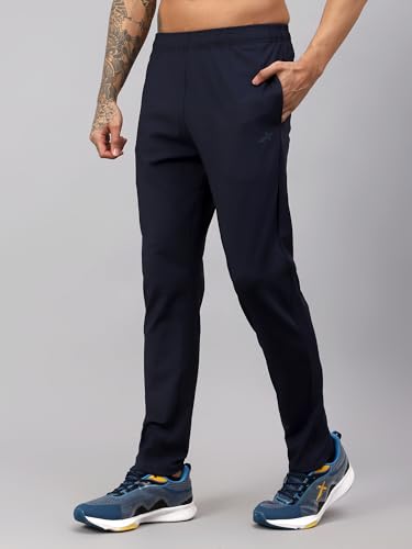 Image of Vector X 4 Way Lycra Mens Track Pant|Boys Polyester Jogger| Gym Workout Slim fit Pants| for Yoga, Running, Sports & Multipurpose Lower for man with 1 Zipper Pocket