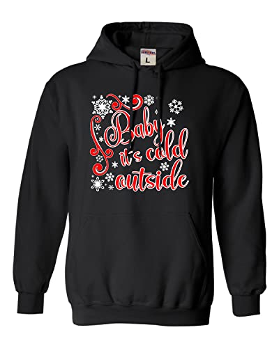 Go All Out 4X-Large Black Mens Baby It's Cold Outside Christmas Fashion Sweatshirt Hoodie #TOP2