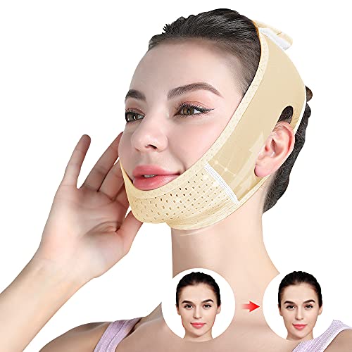 Reusable Chin strap Face Lifting Slimming Belt, Double Chin Reducer Chin Up Mask, V Line Mask Facial Slimming Strap, Slimming Face Mask