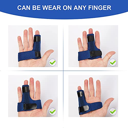 Promifun Finger Braces, Trigger Finger Splints With 2 Pairs Of Gel Finger Cots For Straightening,Mallet Finger And Broken Finger ,Finger Straighteners Provide Support To Finger And Relieve Pain #TOP3