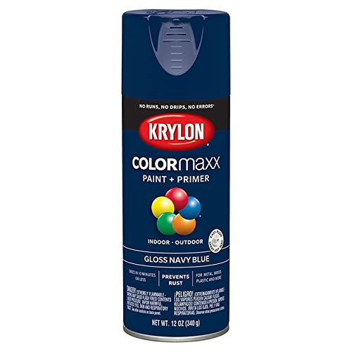 12 oz Krylon K05529007 Navy Blue COLORmaxx Paint & Primer Spray Paint