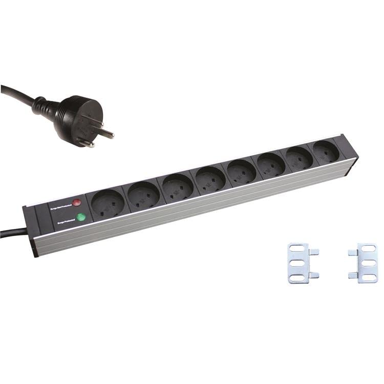 Retex19 Aluminium Pdu 8-Way K-It Outlet. With Source, 788537 (Outlet. With Source Protection)