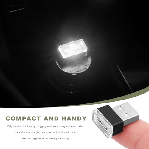 Lámpara LED ambiental interior para auto, 4 piezas USB miniatura 4