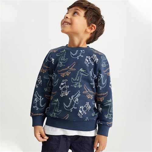Boys Sweatshirts Cotton Long Sleeve Crewneck Pullover Toddler Kids Winter Warm Shirt Sweater Tops Outfits Size 122