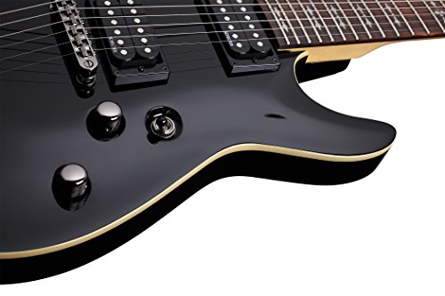 Schecter Omen-6 6-String Electric Guitar, Black #TOP4