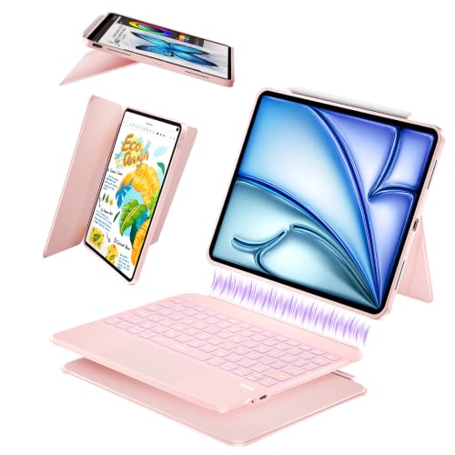 Image of WIWU iPad Air M4 11 inch Case Keyboard 11 /10th Pro11 4 /3 /2 /1 Removable Pink