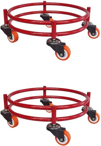 Image of Rincy Stainless Steel Wheel LPG Gas Cylinder Trolley with 4 Wheels (2 Pcs) - WNG Gas Cylinder Trolley (Multicolor, Pack of 2)