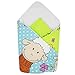 BlueberryShop manta de algodón para envolver al bebé en el coche, Saco de dormir para bebés recién nacidos, Para bebés de 0-3 meses, Baby Shower, 78 x 78 cm, Azul Oveja