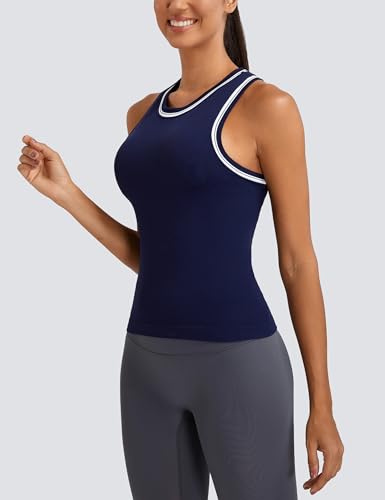 MathCat Workout Tank Tops for Women Racerback Basic Athletic Tanks Seamless Muscle Running Yoga Tops with Built in Bra3