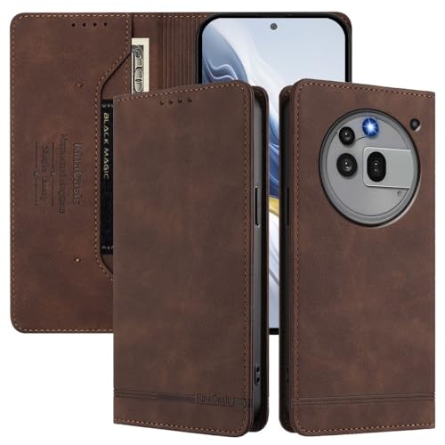 Étui portefeuille Nothing Phone 3 marron : clapet protection cuir