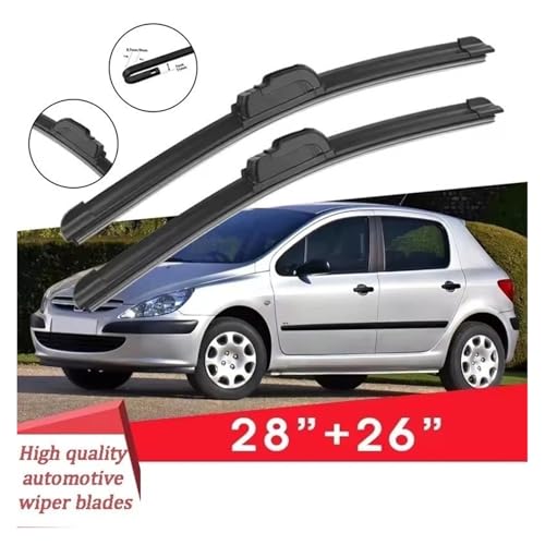 Limpiaparabrisas de silicona Peugeot 307 escobilla de goma de alta resistencia 2000-2004 2