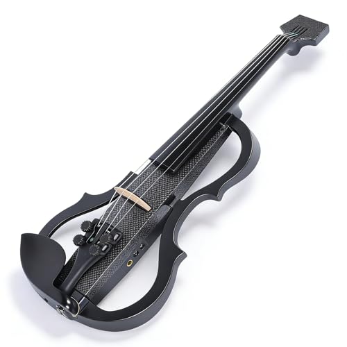 Violon électrique silencieux 4/4 avec micro intégré noir