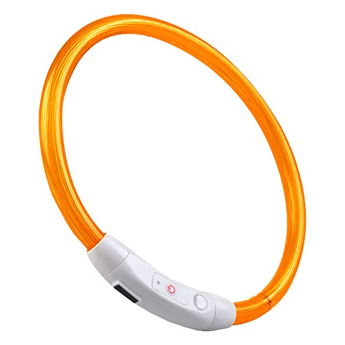 FKstyle 首輪 犬用 光る LEDライト 夜 散歩 長さ調整可 常時点灯 点滅 USB充電 ペット 35cm 50cm 70cm [並行輸入品]