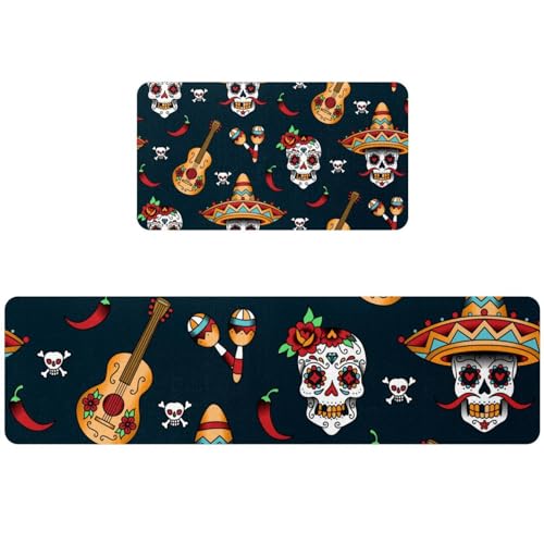 Tapete de cocina de 2 piezas transitable y absorbente para pasillos y lavandería 2