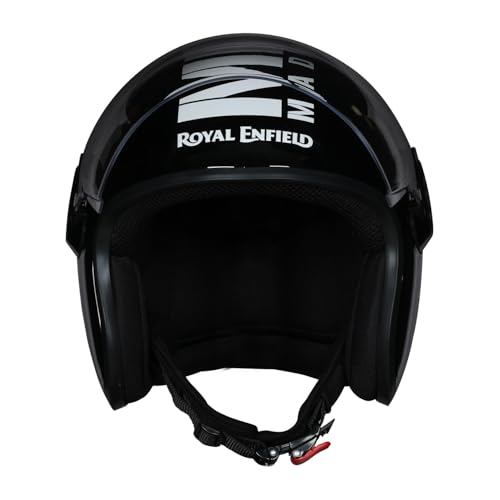 Image of Royal Enfield Copter of Solid ID ABS GL BLK XL62 Helmet | Certification: ISI & DOT | Type: Open Face | Material: ABS