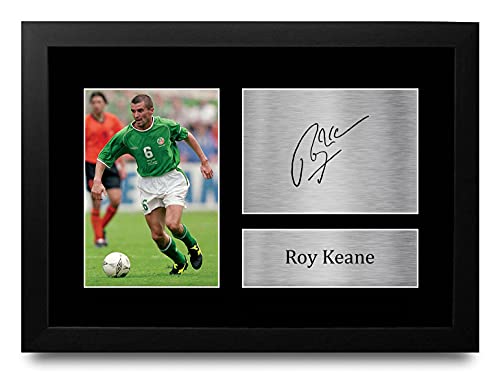 Photo autographe signée Roy Keane Irlande cadeau A4 encadré foot