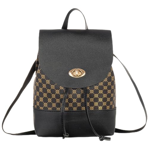 KOMBIUDA Monederos De Fiesta De PU Negros Bolsos De Moda con Cordón Maletas