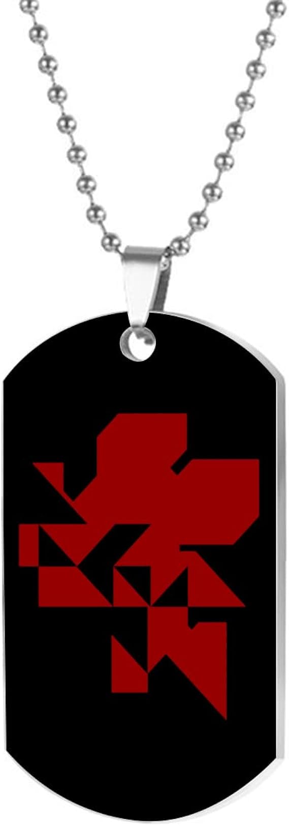 Amazon ネックレス 新世紀エヴァンゲリオン ステンレス ドッグタグ ロングチェーン ジュエリー ペンダント 耐久性 カーブチェーン ボールチェーン付き メンズ レディース アクセサリー 調節可能 ファッション シンプル 贈り物 5cm 3cm ネックレス 通販