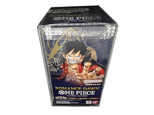 One Piece Original Korean Sealed Booster Box OP TCG (OP01 Booster Box Romance Dawn Booster Box Display Factory Sealed for OP01 One Piece TCG Korean (24 Packs))