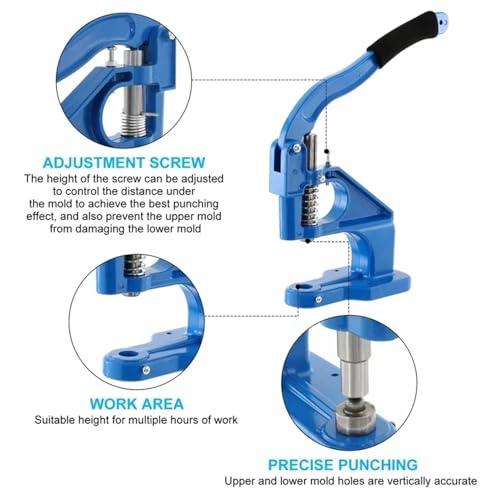 Machine à œillets robuste avec matrices interchangeables 6mm 9.5mm et 12mm - 4